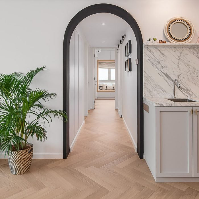Oak Vanilla Herringbone European Oak Flooring by VOGUE Parquet