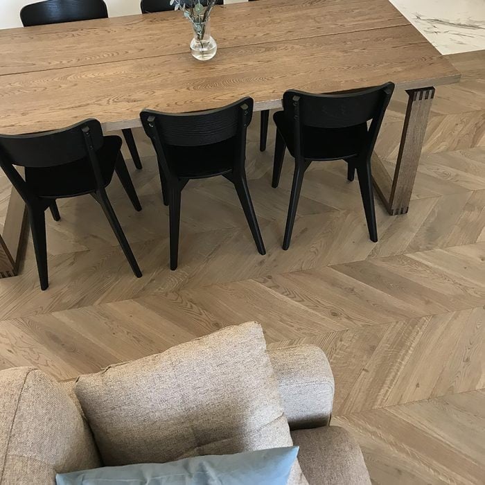 Oak Pastel Chevron-European Oak Engineered Wood Floor