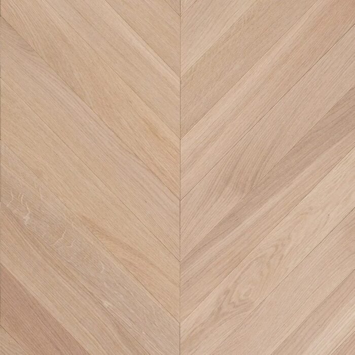 Oak Titanium Buff Chevron European Oak Flooring by VOGUE Parquet