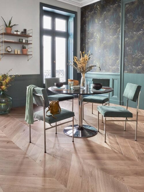 Chevron wood flooring french oak