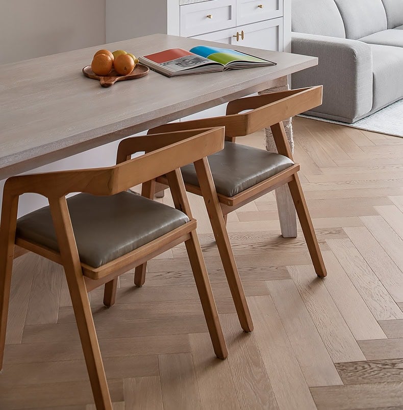 Parquet wood flooring in a miami condo by VOGUE Parquet