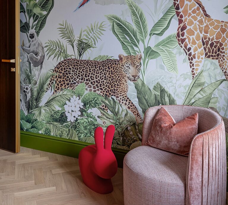 Herringbone wood flooring miami home