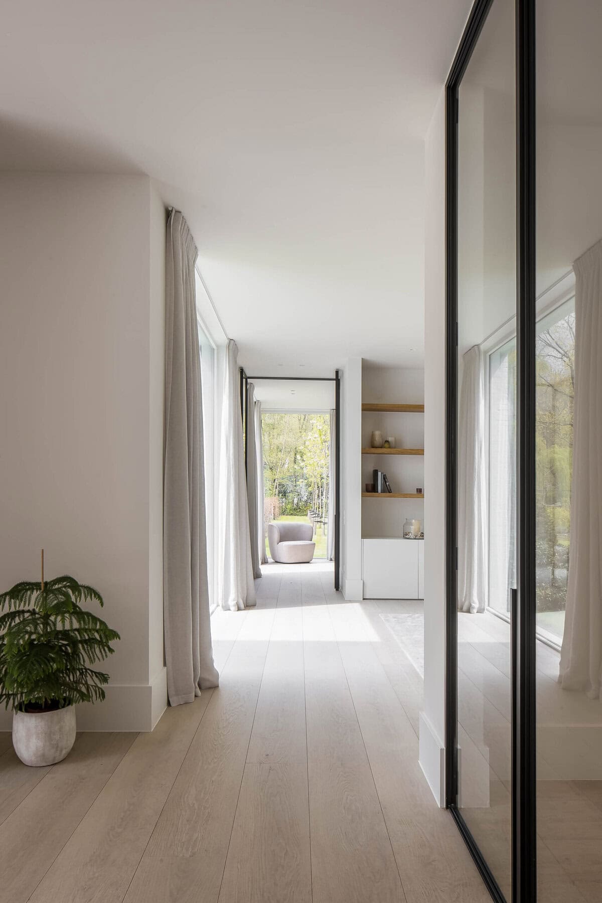 European oak wide plank flooring coastal Miami home