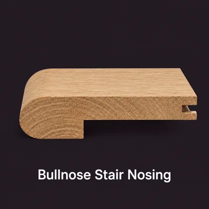 European Oak Flooring Oak Lucca bullnose stair nosing by VOGUE Parquet