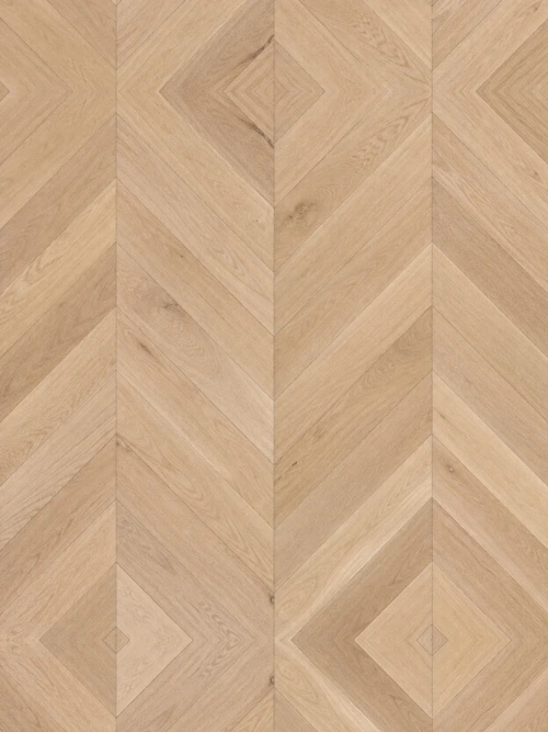 French Oak Chevron, Natural - Oak Tuféau | VOGUE Parquet French Oak Chevron Flooring Oak Tufeau by VOGUE Parquet