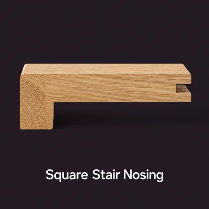 European Oak Flooring Oak Lucca square stair nosing by VOGUE Parquet